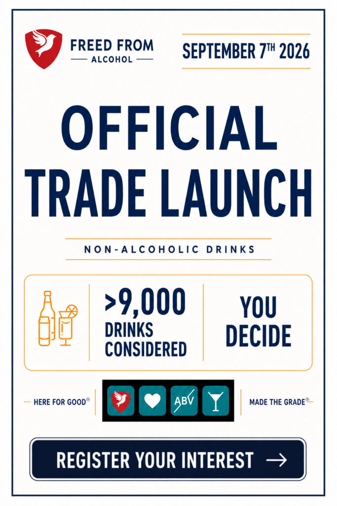Freed From Alcohol Trade Launch Form Registration