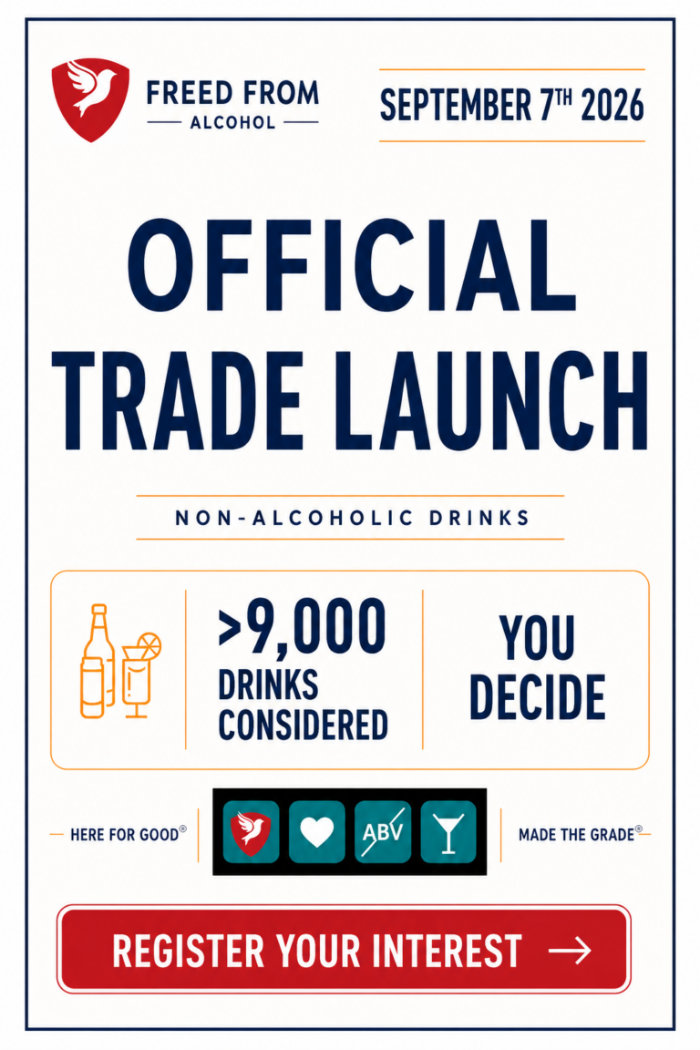 Freed From Alcohol Trade Launch Register Your Interest